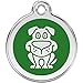 Red Dingo Personalized Dog Pet ID Dog Tag (Small Green)