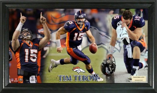 NFL Denver Broncos Tim Tebow Gridiron Ace Action Photo in a 12x20 Frame