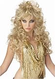 Sexy Costume NEW Long Curly Blond Blonde Wig Wild Curls Glam Glam-Rock 80s 1980s Partygirl