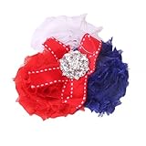 ベビー　キッズ　カチューシャ　ヘアアクセサリー　ヘアバンド　花　髪飾り　かわいい　ブルーレッドホワイト