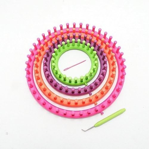 TribalSensation® 4 Set Circular Knitting Loom (14cm,19cm,24cm,29cm) for Wool Knitting