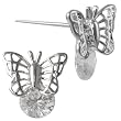Winged Butterfly Cubic Zirconia Stud Earrings Winged Butterfly Cubic Zirconia Stud Earrings
