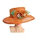 Orange Sinamay Hat for Ascot / Church / Wedding