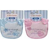 Satin Applique, Color Thank Heaven Embroidery Bib