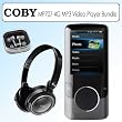 Coby MP707 4G MP3 Video Player With 2" LCD Black Bundle