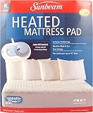 Sunbeam King Dynasty Comfort White Heated Electric Mattress Pad