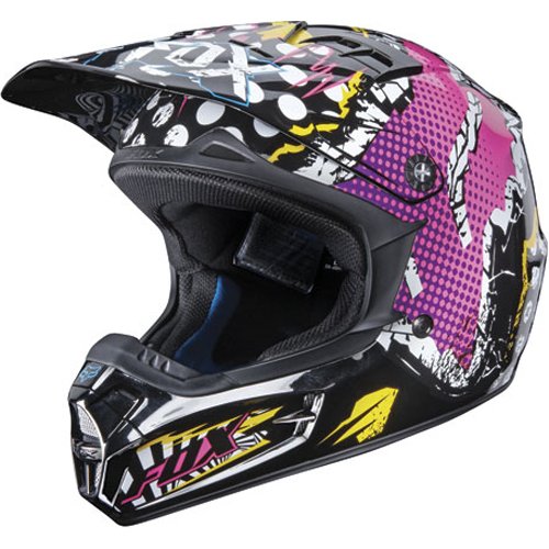 Fox Racing Camplosion Youth Boys V1 Off-Road Motorcycle Helmet - Color: Yellow, Size: Medium
