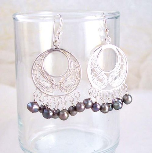 Click here to buy Bohemian Sterling Silver & Pearl Earrings.