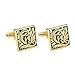 Amazing Cufflinks for Men Stainless Steel Egyptian Groove Gold