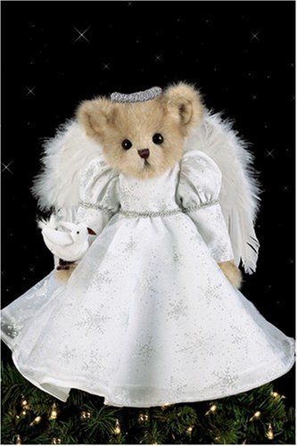 51eMxjSDsvL Serafina Snowfall 14 Christmas Angel Dressed Stuffed Teddy Bear Tree Topper by Bearington