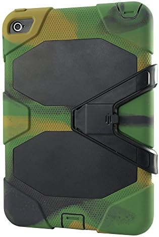 IIYBC Brand for Apple Ipad Mini 4 Defender Shockproof Survivor Military Duty Hybrid Hard Case with Soft Silicone (Army Green)