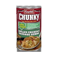 Campbell's Chunky Healthy Request Grilled Chicken & Sausage Gumbo, 18.8-Ounce(Pack of 12)