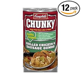 Campbell's Chunky Healthy Request Grilled Chicken & Sausage Gumbo, 18.8-Ounce(Pack of 12)