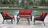 garden and patio furnitures item: 4pc Ascot Indoor or Outdoor Wicker Deep Seating Patio Set