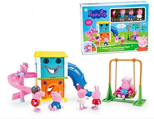 Peppa Pig Amusement park set with 4 figures Toys Christmas kids gift dolls Xmas