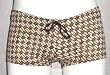 Basketweave Drawstring Square-Cut Boy-Short with Seamless Front