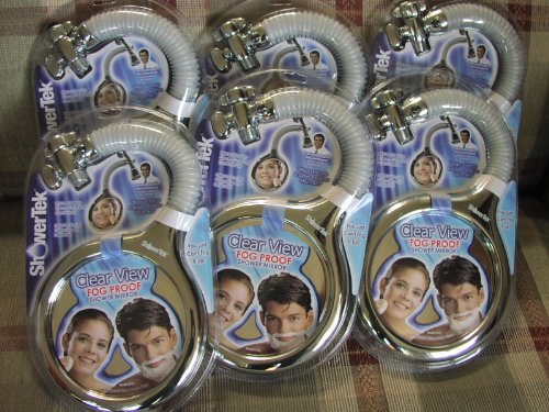 Six WHOLESALE Showertek Clear View Heated Fog Proof Shower Mirrors Men's Gift