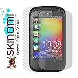 Skinomi TechSkin - Silver Carbon Fiber Film Shield & Screen Protector for H ....