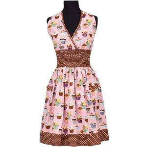 asd Living Loretta Apron with Cupcakes Design by Butcher Aprons