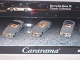 MERCEDES-BENZ 300SL 300 SL CABRIO UND SOFT TOP 3er SET 1/87 CARARAMA MODELLAUTO MODEL AUTO