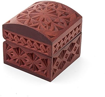 Square wooden box, Jewelry box, boite bijoux, gift box, by WoodCarvingStore