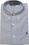 Ralph Lauren Classic-Fit Checked Dress Shirt (17.5 34/35, Blue/White)