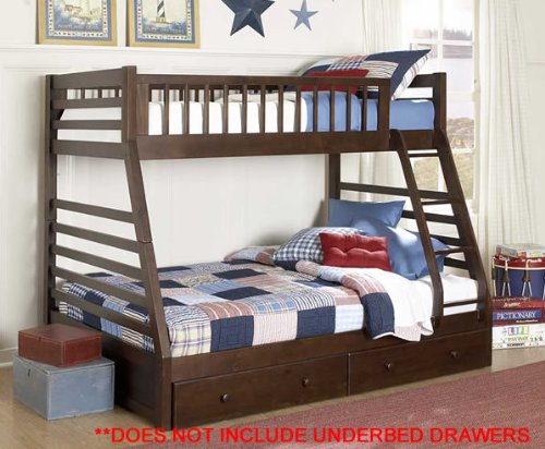 Dreamland Twin/Full Bunk Bed in Cherry By Homelegance