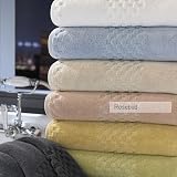 Luxor Linens Valentino Rosebud Luxury Bath Towels 6 Piece Set Egyptian Cotton (2 bath towels, 2 hand, and 2 wash )