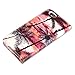 iPhone 6 Case, Dimaka Floral Pattern Flower Wallet Case, with Flip Stand Card Slots Cash Compartment, Premium PU Leather with Strap Hole for iPhone 6 / iPhone 6S - Tropical Sunset
