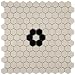 Vintage Hexagon with Flower 11 1/2 x 12 Inch Porcelain Floor & Wall Tile (10 Pcs/9.6 Sq. Ft. Per Case, Ships for $1)