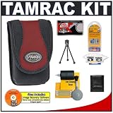 Tamrac 3805 Neoprene Digital 5 Camera Bag (Red) + Accessory Kit for Nikon Coolpix, Canon PowerShot, Pentax Optio, Olympus Stylus, Fuji FinePix, Kodak EasyShare, Casio Exilim, Panasonic Lumix, Samsung and Sony Cyber-Shot Digital Cameras