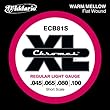 D'Addario ECB81S Chromes Bass Guitar Strings, Light, 45-100, Short Scale