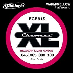 D'Addario ECB81S Chromes Bass Guitar Strings, Light, 45-100, Short Scale