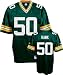 A.J. Hawk Youth Jersey: Reebok Green Replica #50 Green Bay Packers Jersey - Large (14-16)