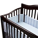 BreathableBaby Breathable Safer Bumper, Fits All Cribs &#8211; Blue