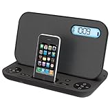 IHOME iP49BZC Portable Stereo Rechargeable Alarm Clock FM Radio for iPhone/iPod (Black)