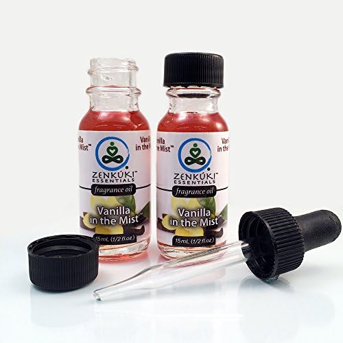 Vanilla in the Mist - 15mL Premium Grade Fragrance Oil set by Zenkuki Essentials - SET OF TWO Bottles with Eyedropper