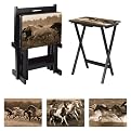 Morning Run TV Tray Set with Stand