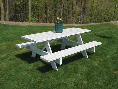 Picnic Table: PVC Outdoor - 8 ft