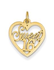 14k Yellow Gold Sweet 16 Charm