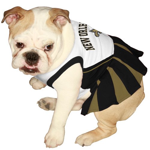 Pets First New Orleans Saints Pet Cheerleader Uniform Medium