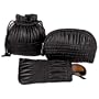 3 Piece Black Cosmetic Carry Bag Set