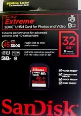 SanDisk 32GB EXTREME SDHC Card Class 10 45MB/s UHS-1 300x (SDSDRX3-032G-A21, Newest Version)