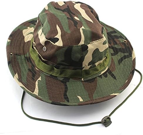 Firesports Novel Woodland Camo Fishing Snap Brim Military Bucket Sun Hat