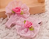 Enjoying Pet Hairpin Cute Dog Hair with Non-Slip Clip Rose style