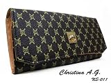 Christina A.G. NS-011★大人気の財布!高級感漂う柄★長財布★Christina AG★モノグラムファスナーロングウォレット モノグラム