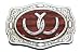 W64 Horseshoes with Scroll Belt Buckle Horseshoe Western Cowboy Rodeo