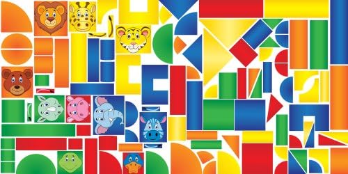 Mona Melisa Designs Peel, Play and Learn Wall Play Set, Blocks