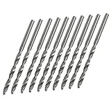 uxcell ツイスト ドリル ビット　セット 3.2mm シルバートーン メタル 電動 10個