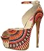 Betsey Johnson Women's Bandit Platform Pump,Orange Multi,7 M US Betsey Johnson Women's Bandit Platform Pump,Orange Multi,7 M US